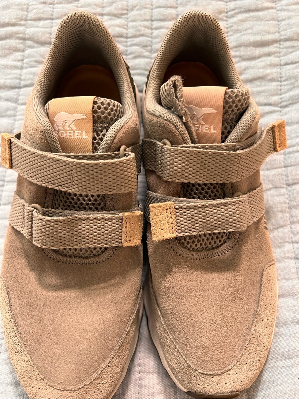 SOREL women’s grey Suede Strap Sneakers